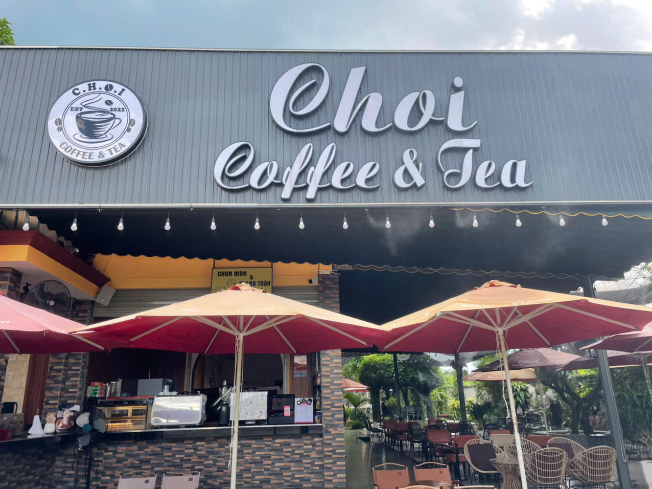 Bảng hiệu quán cà phê