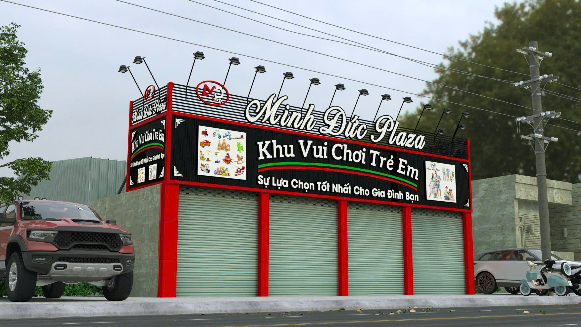 Bảng hiệu khu vui chơi